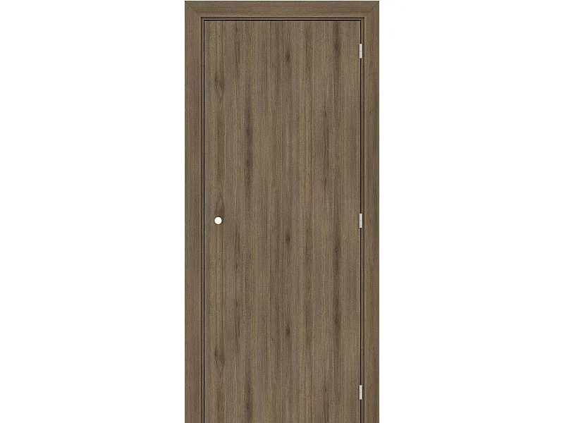 Bloc porte Light Walnut H204 x L73 Poussant Gauche Cotes Tableau