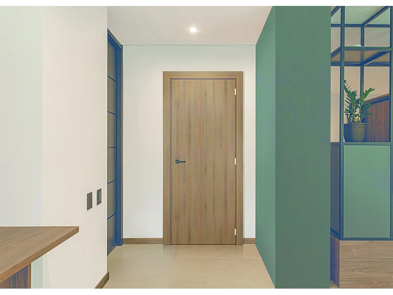 Bloc Porte Light Walnut H204 X L73 Côte Tableau P.gauche Gd Menuiseries