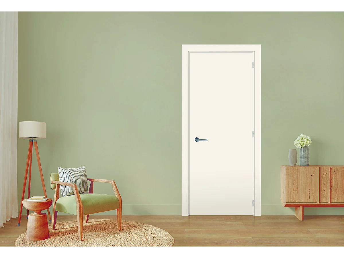 Bloc porte Lacdor blanc RAL9010 H204 x L73 Poussant Gauche Cotes Tableau