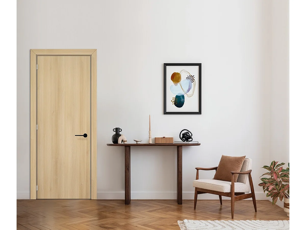 Bloc Porte Honey Oak H204 X L93 Côte Tableau P.droite Gd Menuiseries