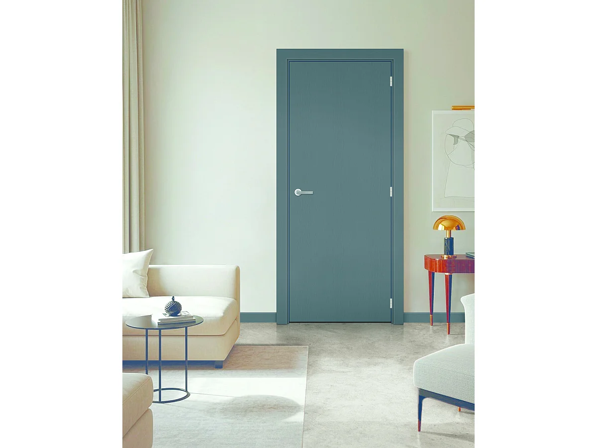 Bloc porte Grey Oak H204 x L83 Poussant Gauche Cotes Tableau