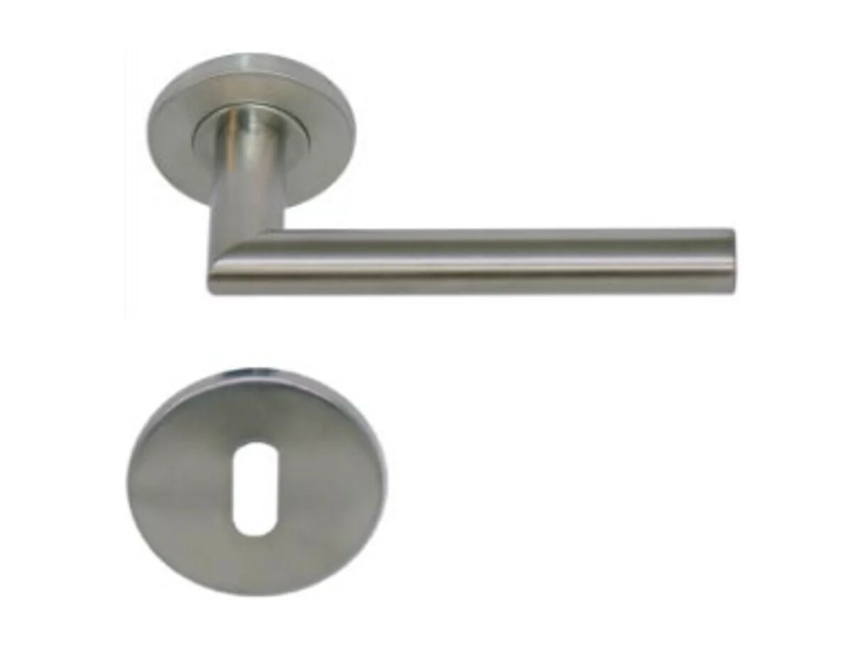 Bloque de puerta negro Athena H204 x L73 Empujando las dimensiones de la mesa izquierda + manija