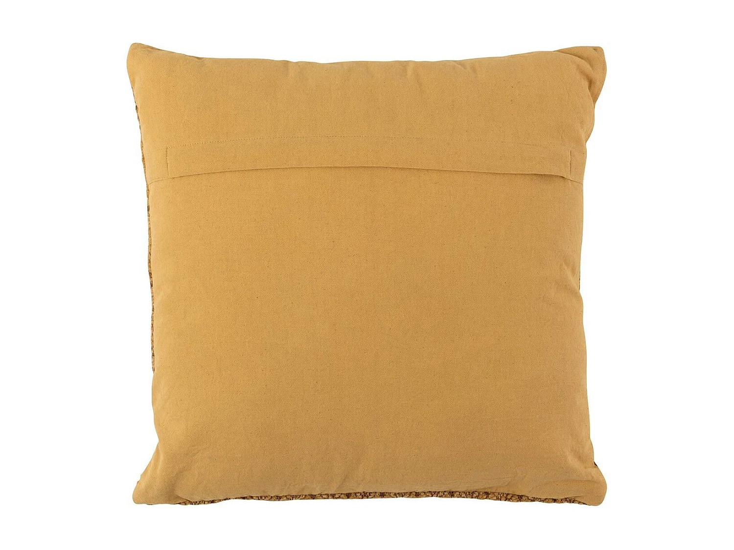 Cuscino quadrato con motivi etnici in cotone ocra 50x50cm - Cuscino da esterno