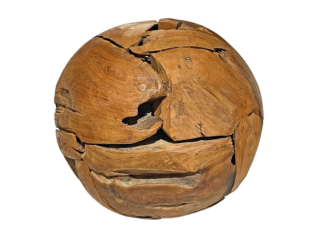 Boule décorative D. 30 cm en racine de bois de teck – NOOR