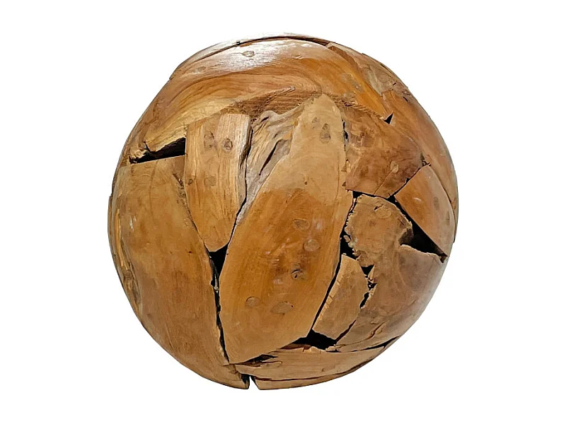 Boule décorative D. 30 cm en racine de bois de teck – NOOR