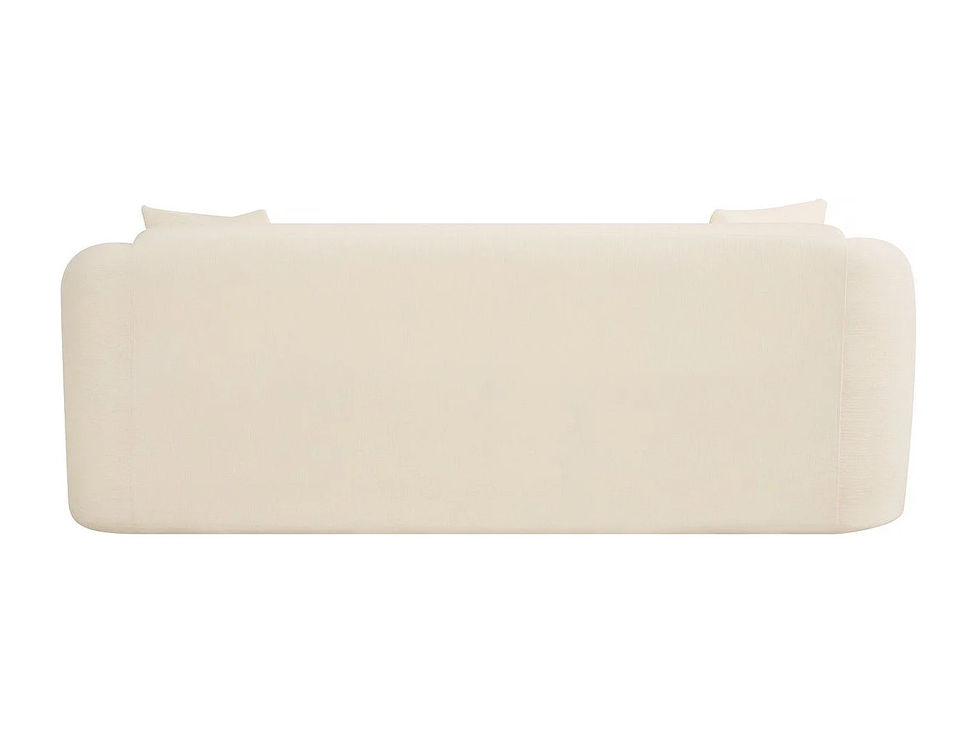 Canapé droit fixe en tissu "Ondine" - 3 places - Beige