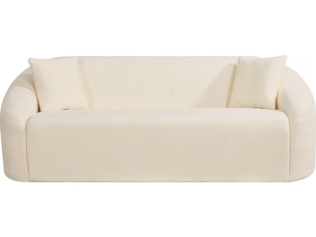 Canapé 3 places en tissu 3D beige ONDINE