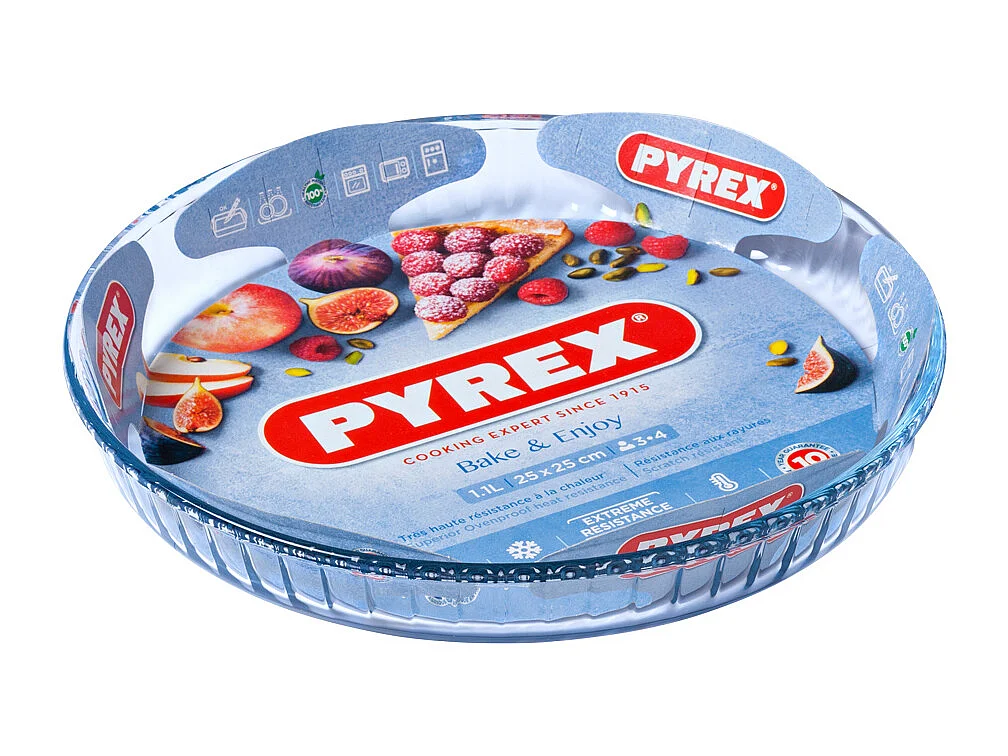 Molde de tarta para horno Classic Pyrex redondo vidrio Ø25x4 cm