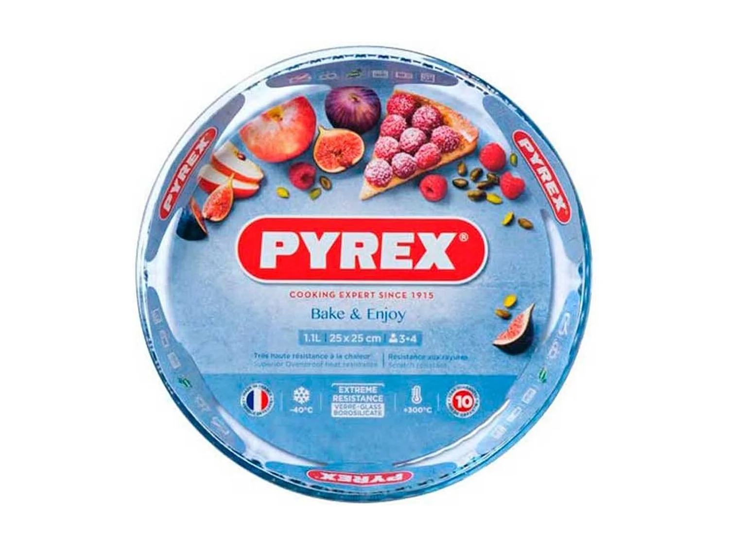 Molde de tarta para horno Classic Pyrex redondo vidrio Ø27,7x3,5 cm