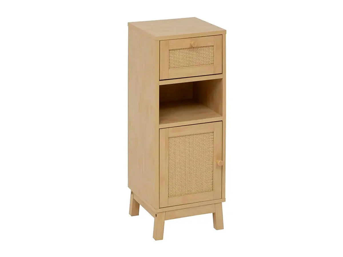Meuble Bas Salle de Bain "Cane" 80cm Naturel