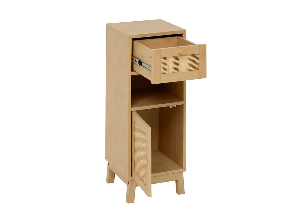 Meuble Bas Salle de Bain "Cane" 80cm Naturel
