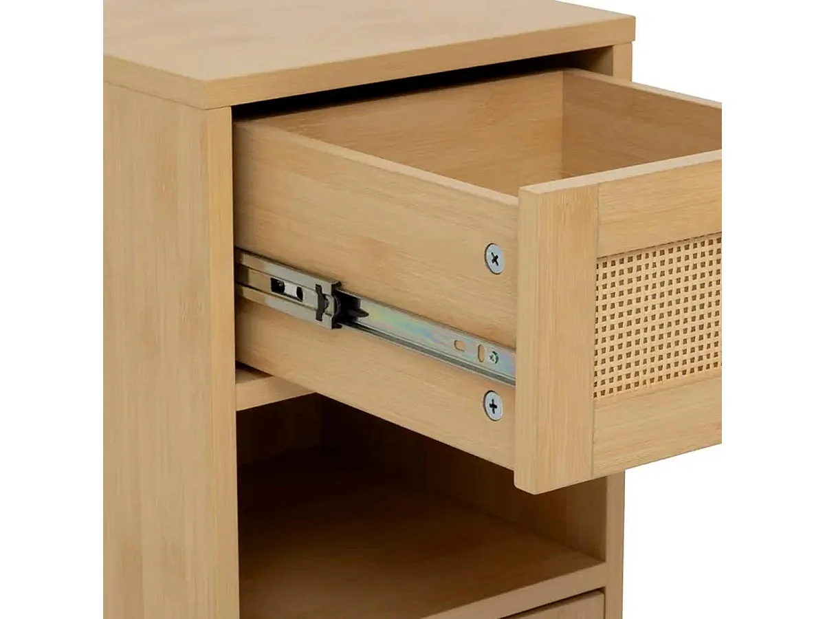 Meuble Bas Salle de Bain "Cane" 80cm Naturel