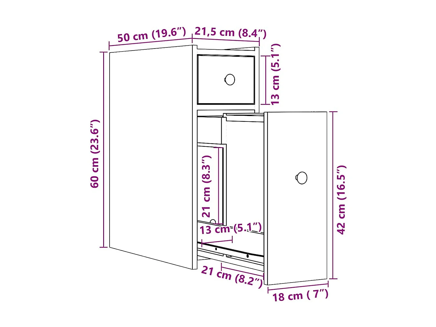 Armario de baño estrecho con ruedas madera de ingeniería blanco