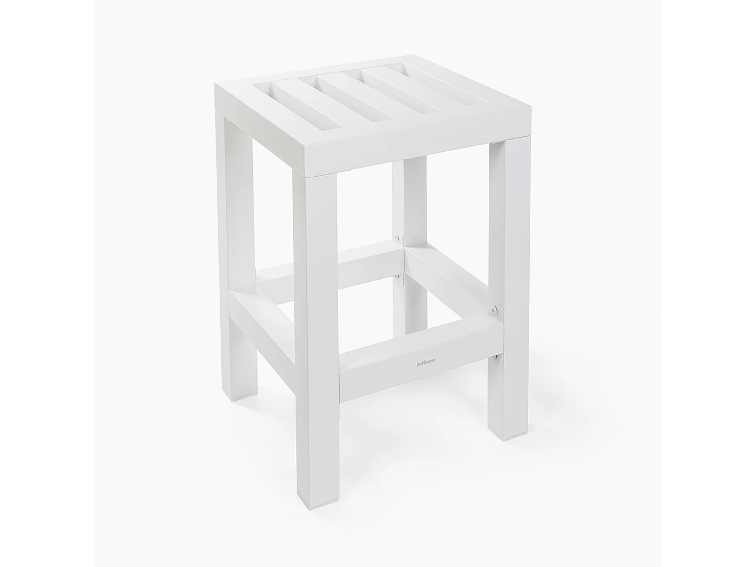 Tabouret en Inox Blanc PLAZZA