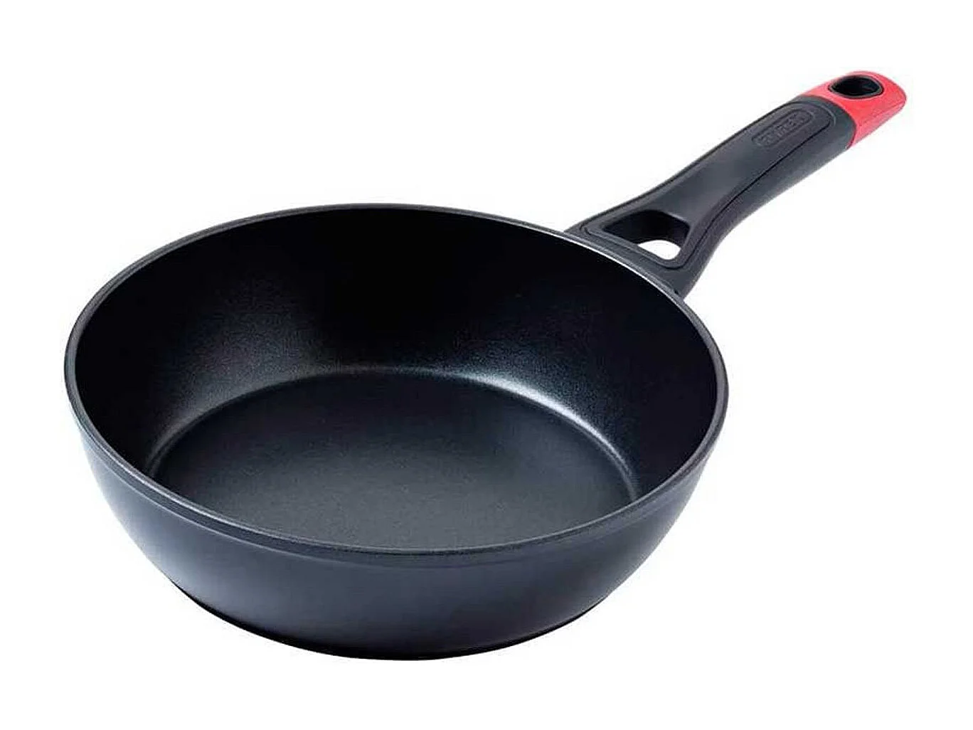 Sartén honda Óptima + Pyrex aluminio forjado negro Ø24 cm