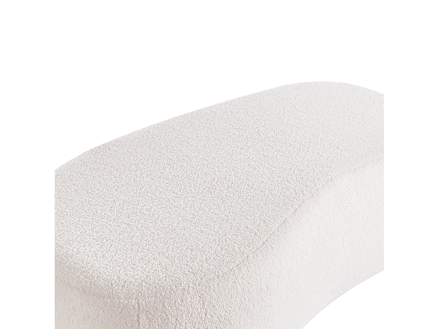 Pouf BAYARD Bouclé Cremeweiss 115 cm 56 cm 43 cm