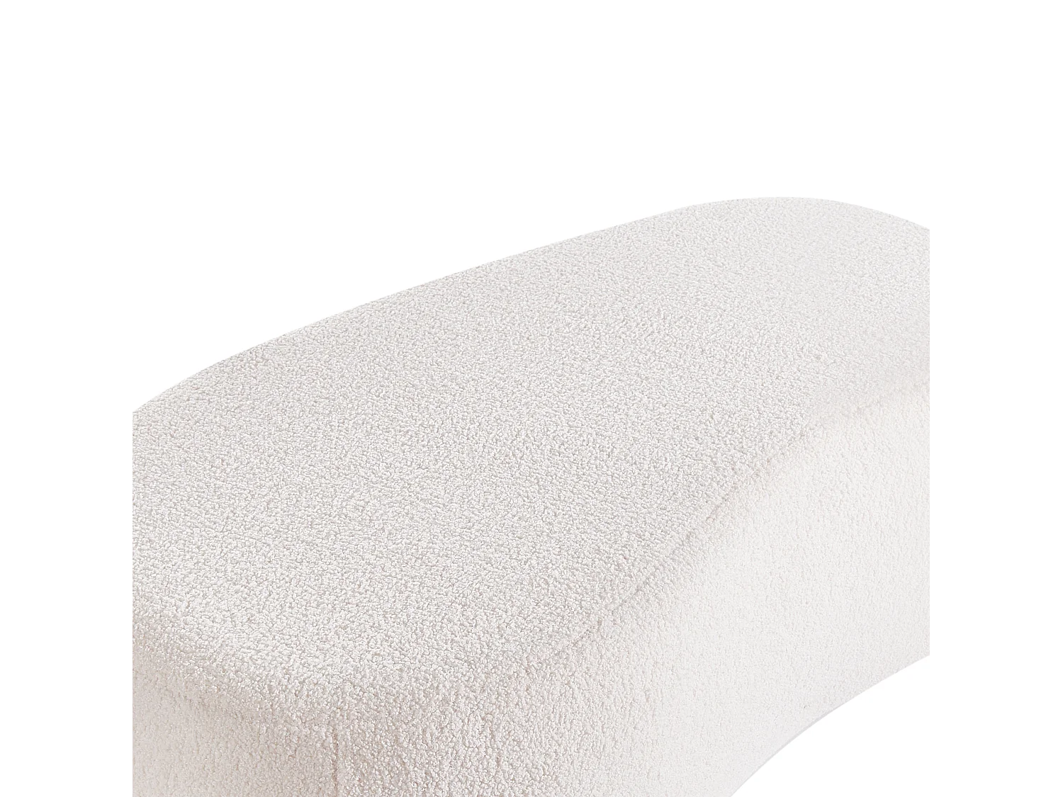 Pouf BAYARD Bouclé Blanc cassé