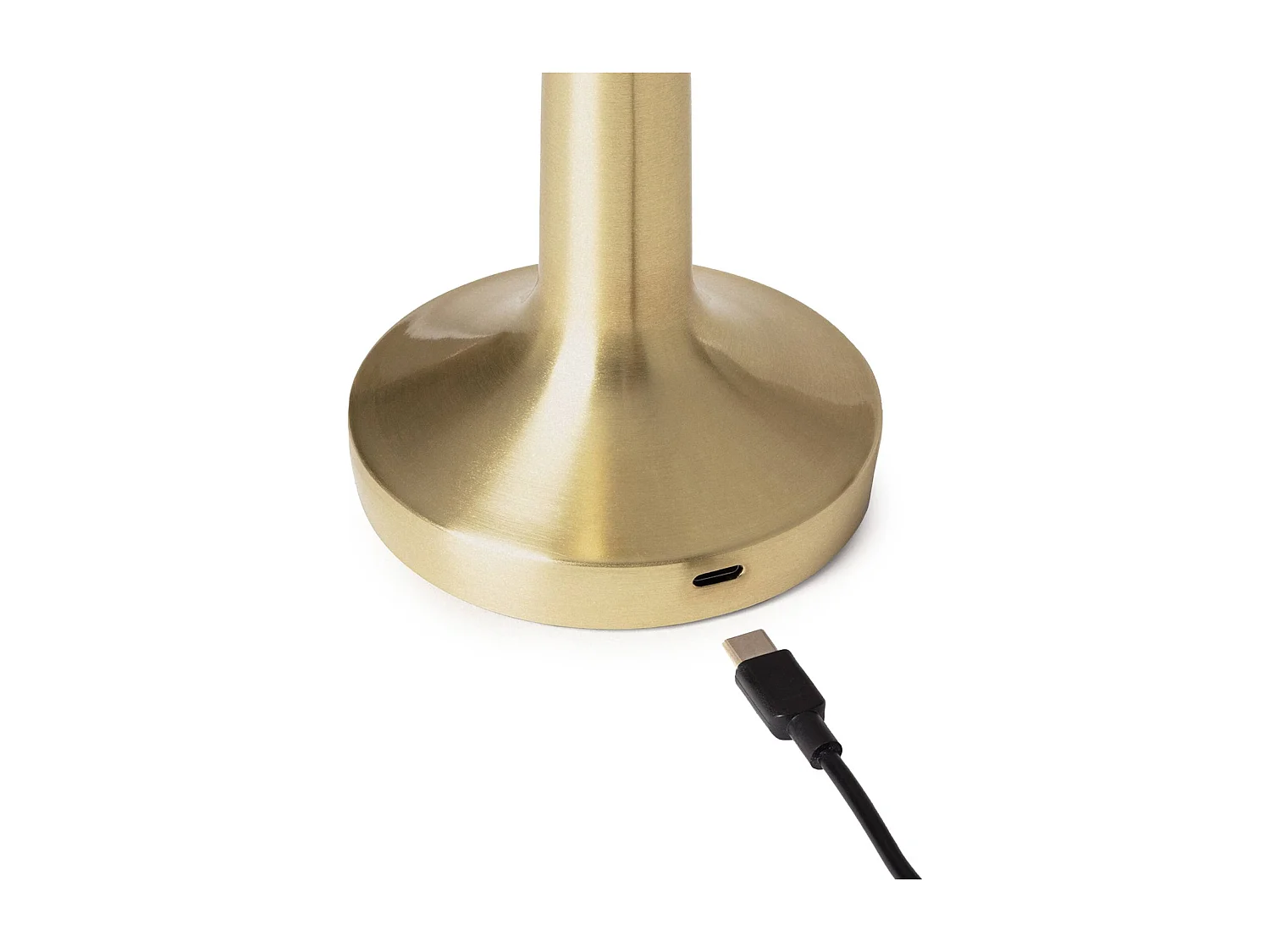Lampada da tavolo interna led metallo dorato, 9cm, oro