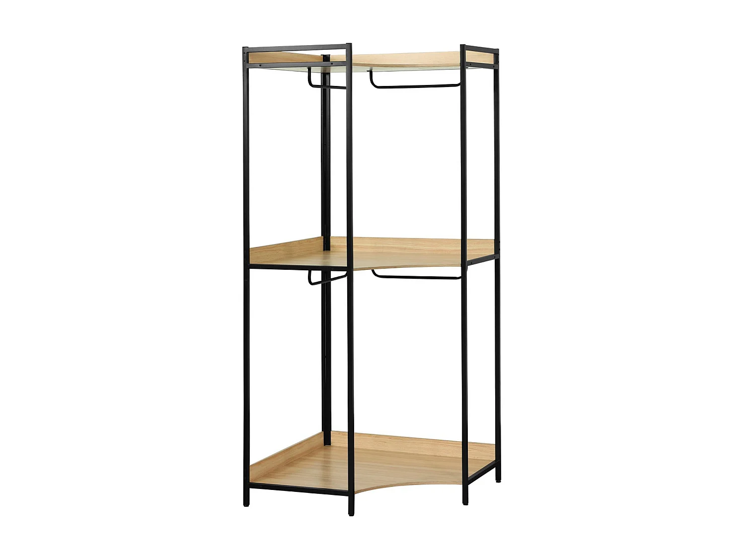 Kit dressing modulable noir avec 5 éléments. L 360 x P 48 x H 190