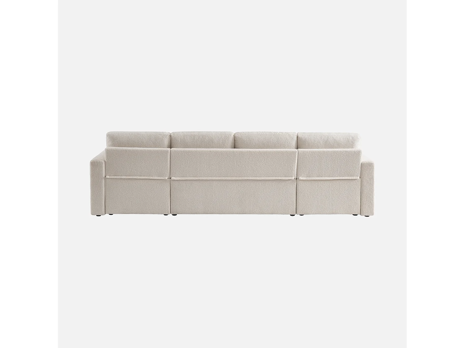 Canapé panoramique convertible 4 places tissu bouclette. Urban. L 281 x P 142 x H 86cm