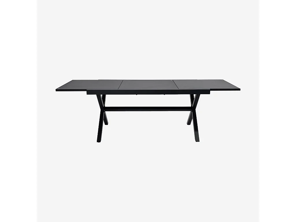 Table de jardin extensible aluminium 8 places anthracite - Ventura