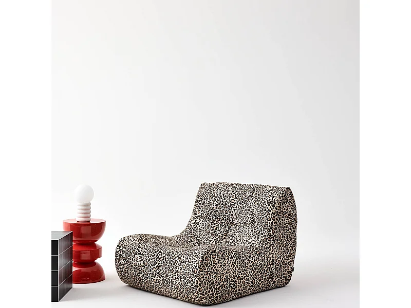 Chauffeuse tissu léopard 1 place - Sokol