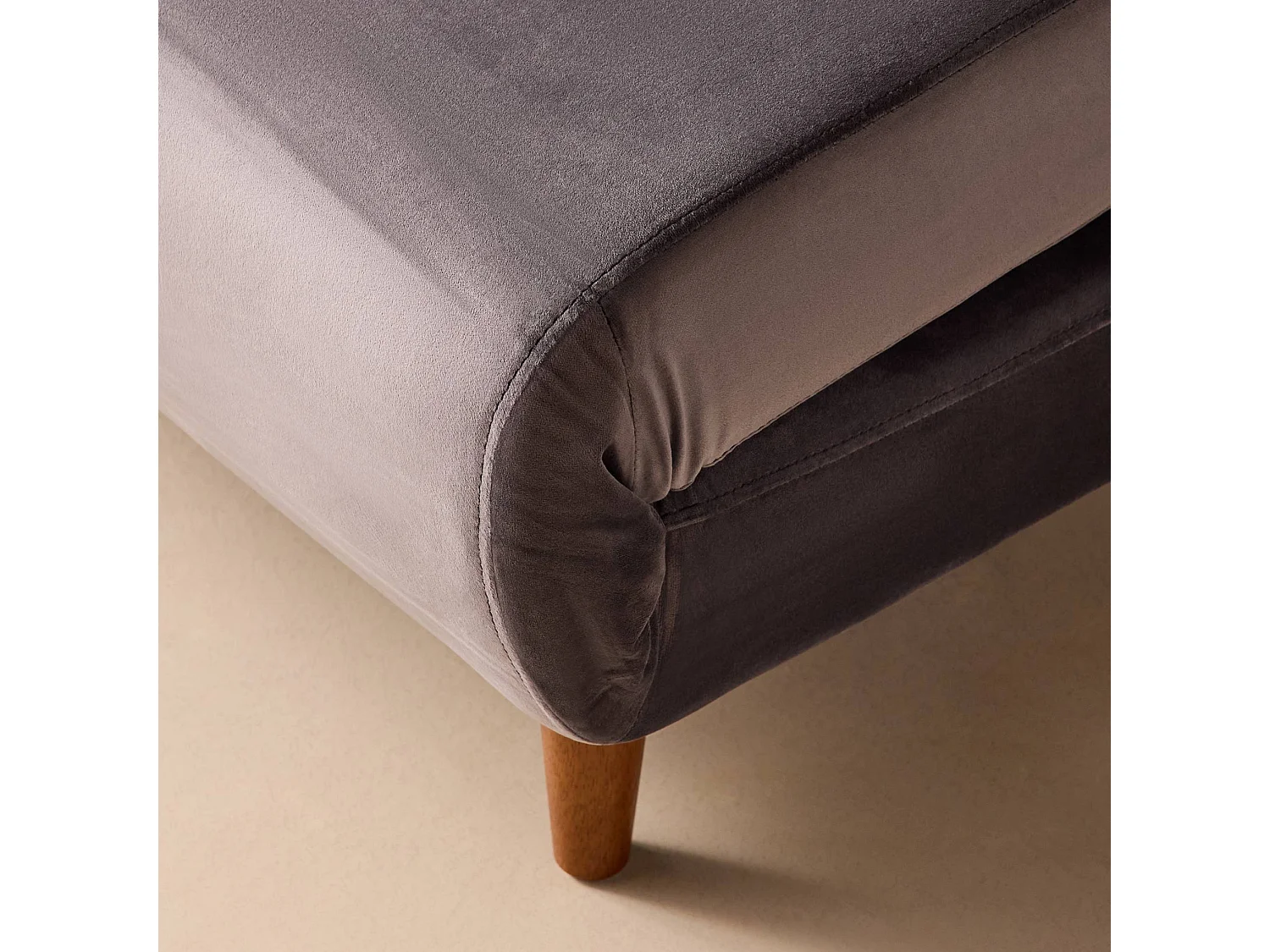 Canapé convertible 2 places inclinable en tissu gris GUESTA