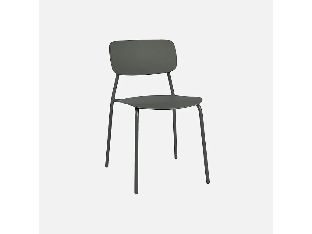 Set tavolo da giardino pieghevole in metallo con 6 sedie Verde kaki - 141.2x80x72.5 cm