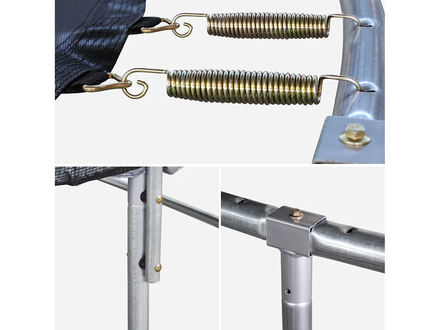 Trampolino 430cm rete di protezione, grigio