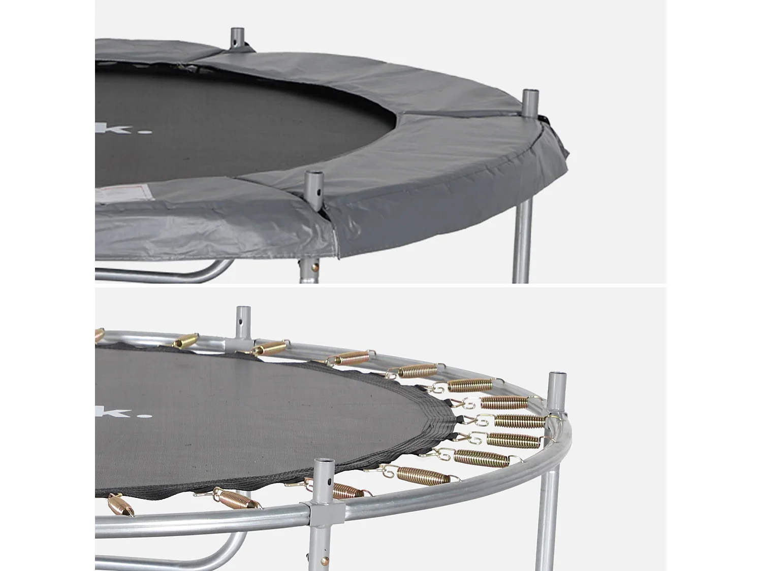 Trampolino 180cm con rete di protezione, grigio