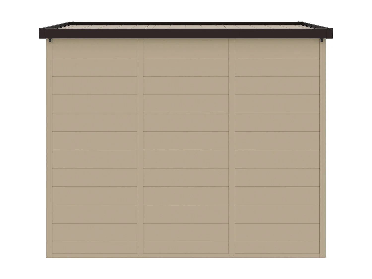 Casetta da giardino in resina beige e marrone 4,57 m² con pavimento - MINARO