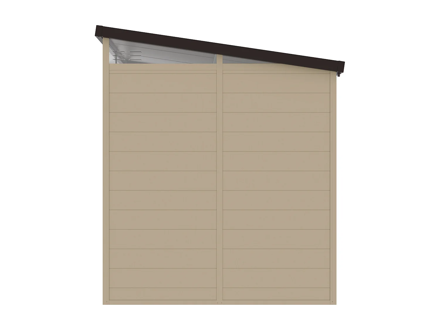 Casetta da giardino in resina beige e marrone 4,57 m² con pavimento - MINARO