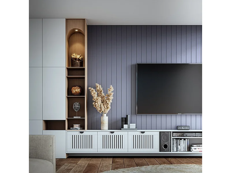 Opengewerkte deur MDF gelakt wit  99,3 x 49,4 cm KOLM