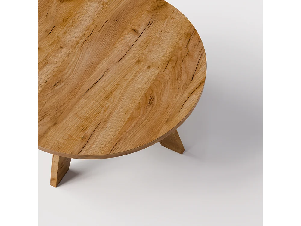 Tavolino rotondo YUKO Ø90 cm Rovere Craft