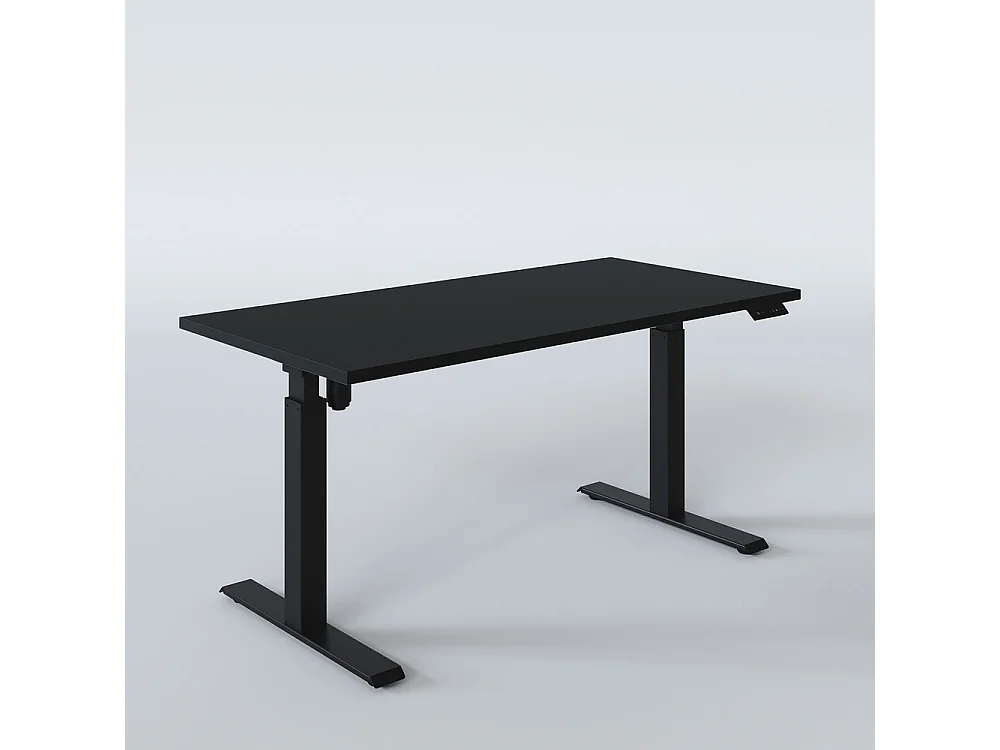 Biurko elektryczne z regulacją wysokości Czarny 138 x 80cm