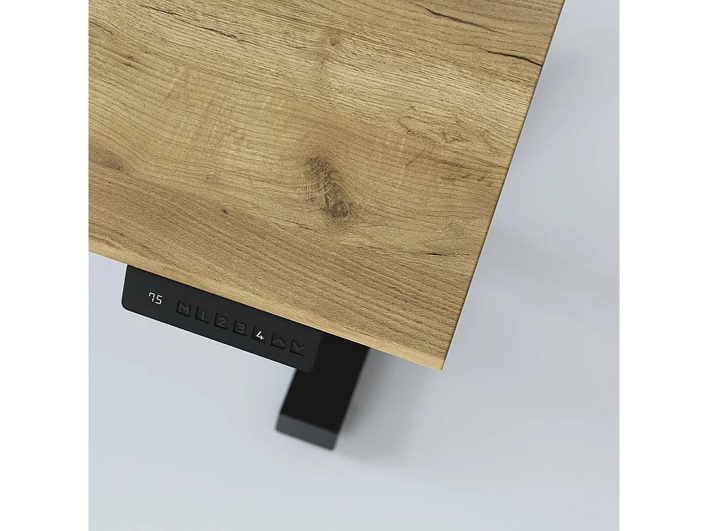 Bureau électrique réglable en hauteur Chêne Craft 180 x 95 cm