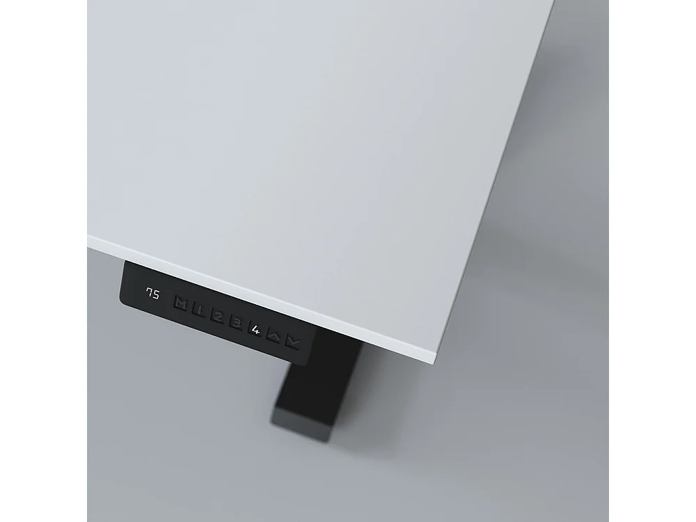 Bureau électrique réglable en hauteur Blanc 138 x 80 cm