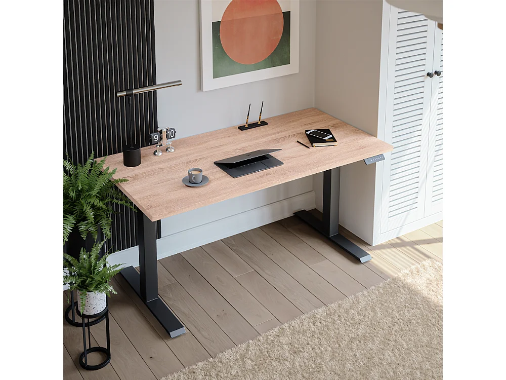 Bureau électrique réglable en hauteur Chêne Sonoma 180 x 95 cm