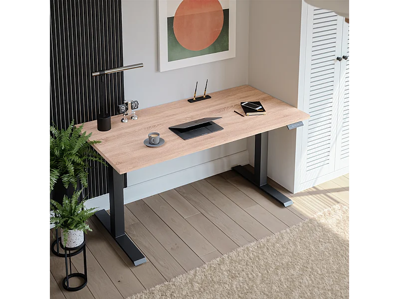 Scrivania elettrica regolabile in altezza Rovere Sonoma 180 x 95 cm