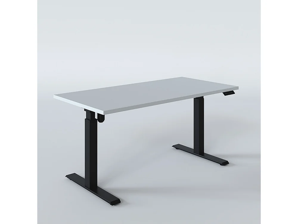 Bureau électrique réglable en hauteur Gris 138 x 68 cm