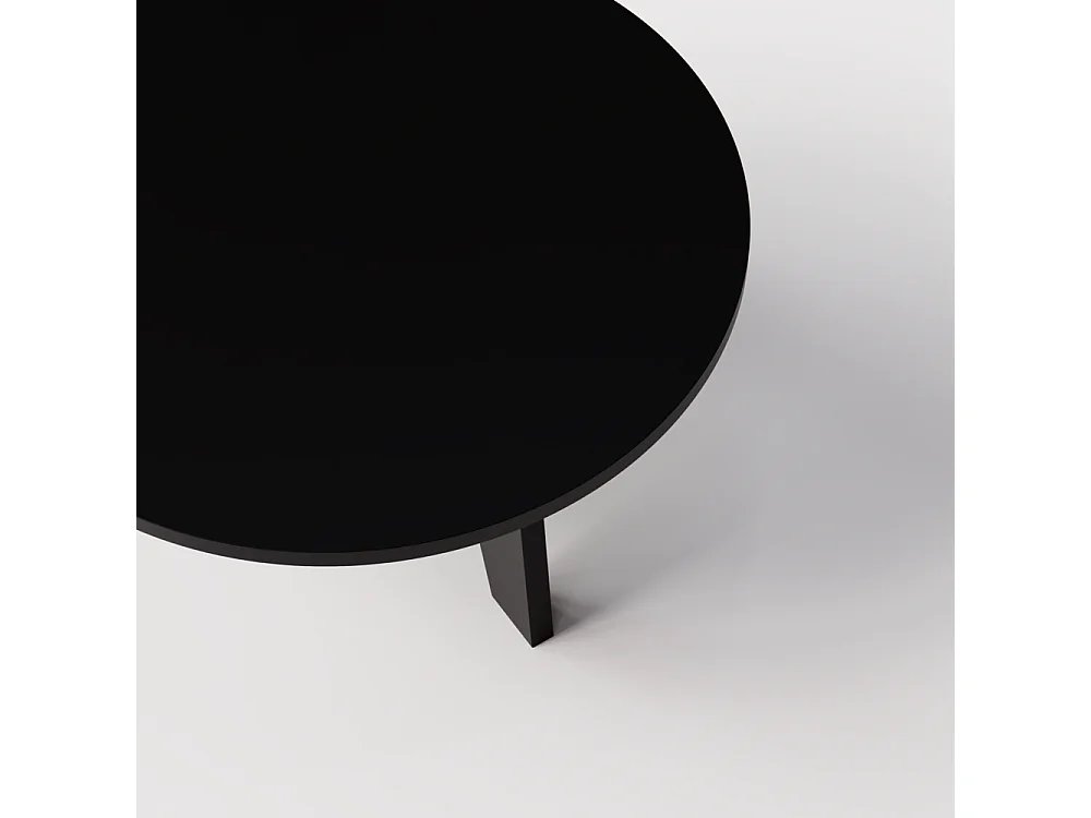 Mesa de centro redonda ELLA Ø90 cm Negro