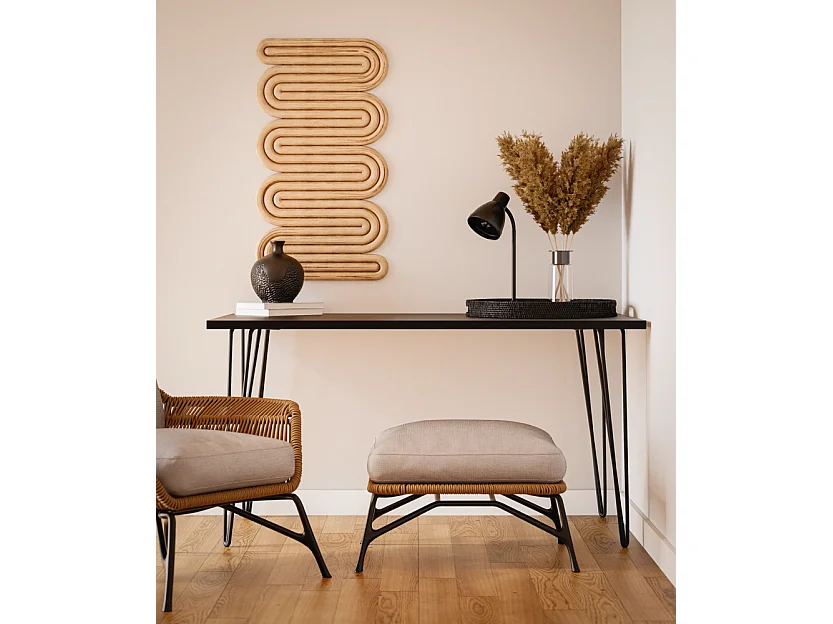 Bureau VOSS 138 x 68 cm pour bureau, cabinet, atelier Noir