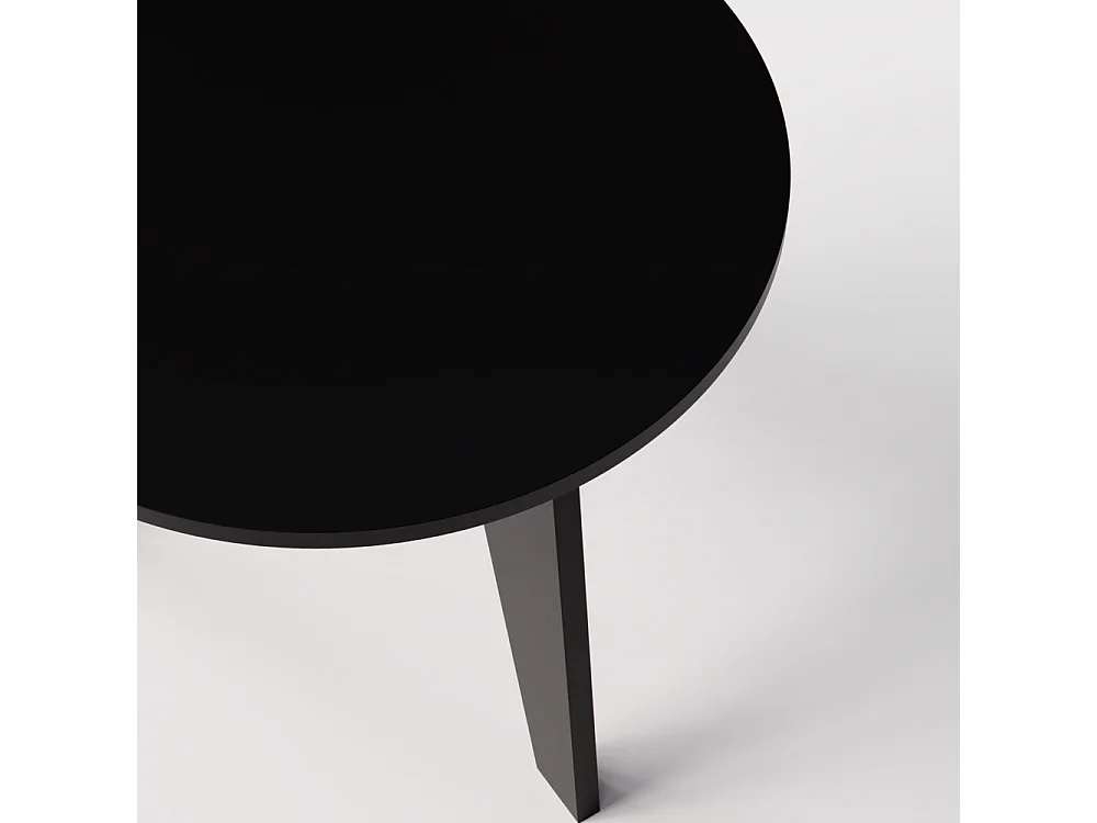 Table ronde ROSE Ø90 cm pour cuisine, salon, salle à manger Noir