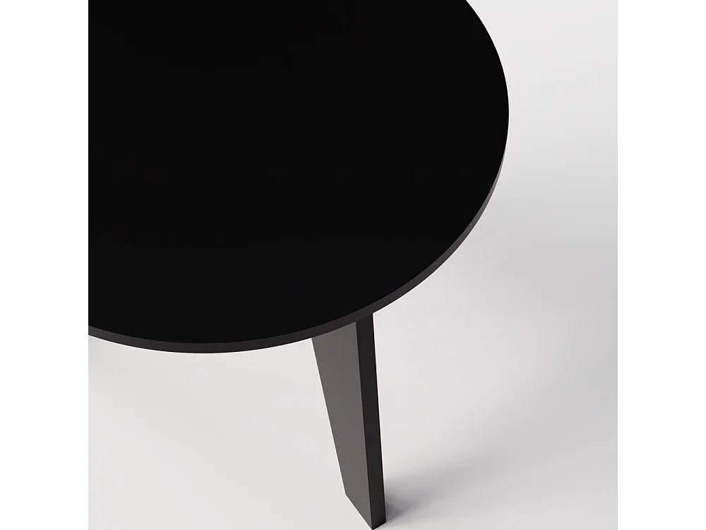 Ronde tafel ROSE Ø90 cm voor keuken, woonkamer, eetkamer Zwart