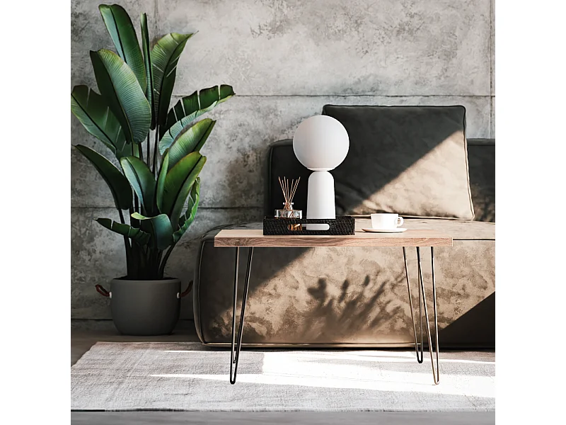 Mesa de centro VIDA 68 x 68 cm para salón, habitación Roble Sonoma