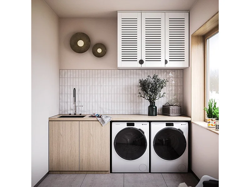 Porte ajourée en MDF laqué blanc 194,2 x 49,5 cm pour Ikea PAX