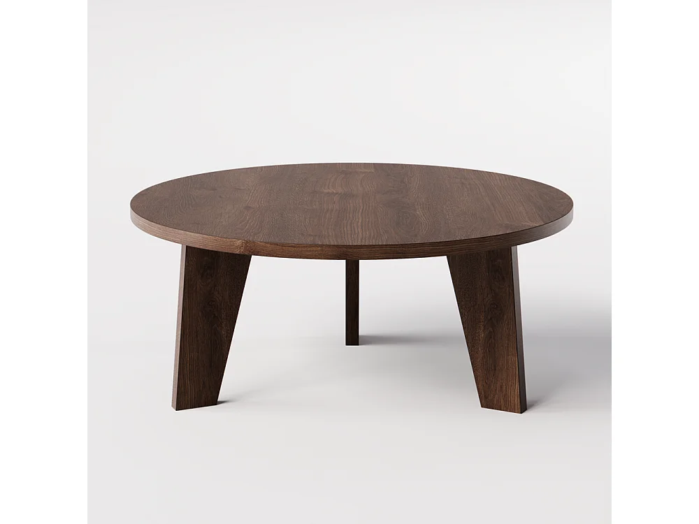 Mesa de centro redonda ELLA Ø90 cm Roble Chocolate