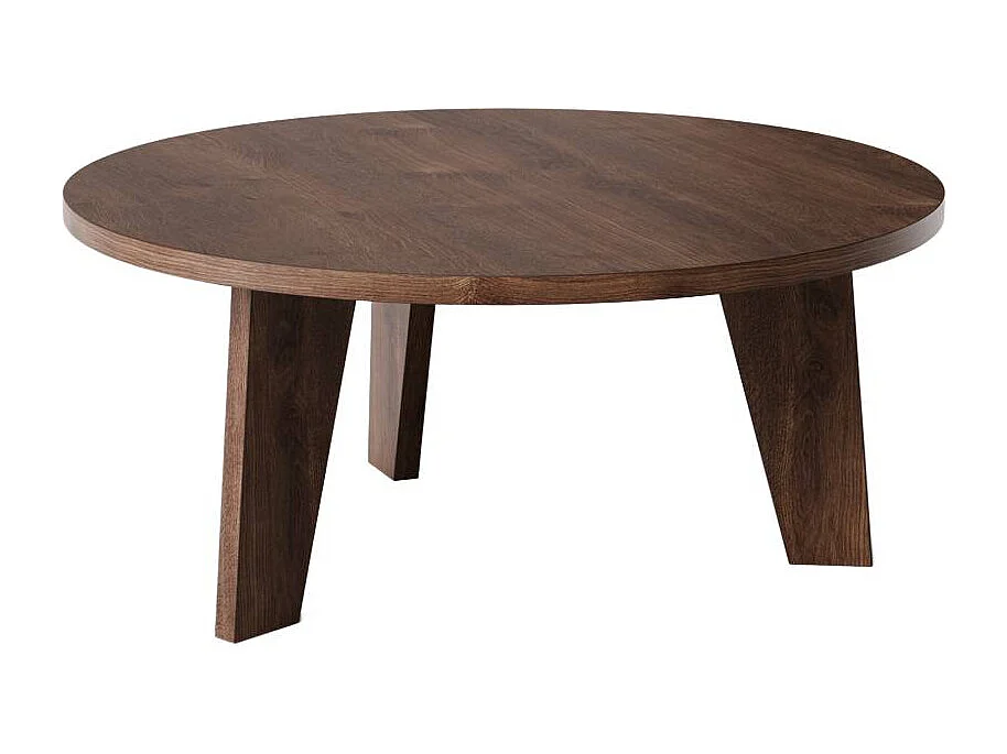 Mesa de centro redonda ELLA Ø90 cm Roble Chocolate