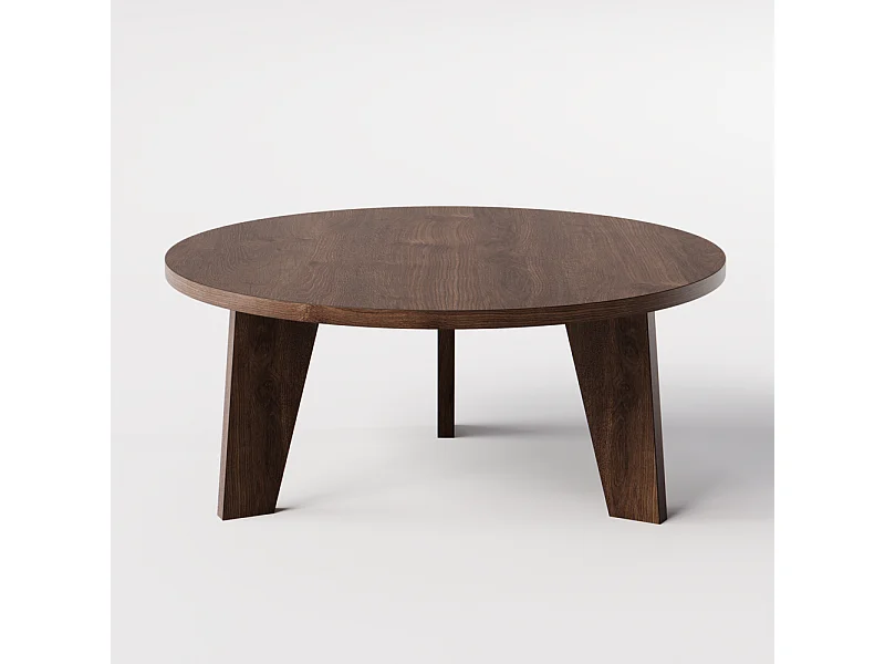 Mesa de centro redonda ELLA Ø90 cm Roble Chocolate