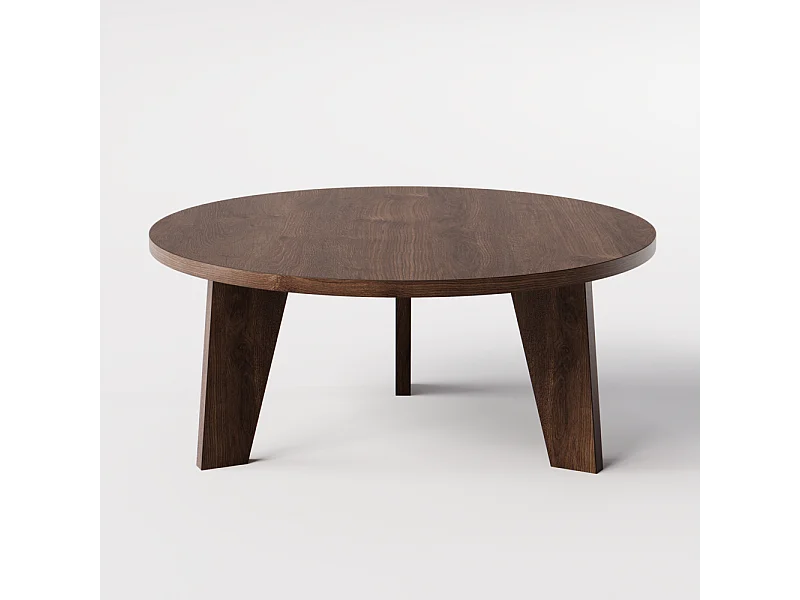 Runder Couchtisch ELLA Ø90 cm Schokoladen-Eiche